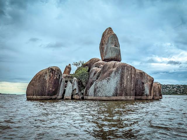 Mwanza Stone rock formations at Saanane National Park near Mwanza Tanzania