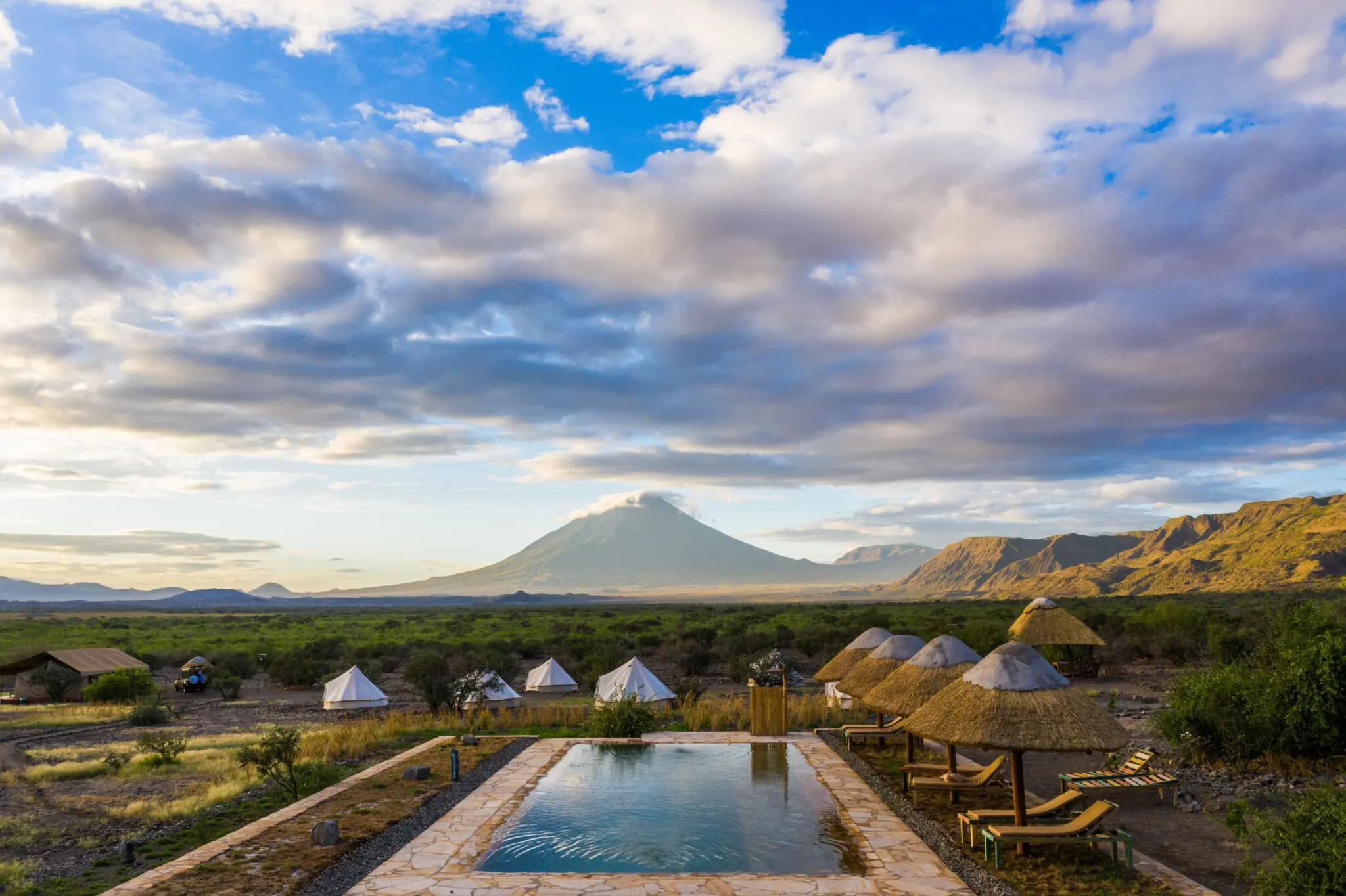 Ol Doinyo Lengai Accommodation near the volcanic mountain and Lake Natron in northern Tanzania