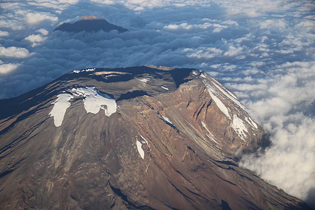 Top of Kilimanjaro Uhuru Peak at the summit of Mount Kilimanjaro Tanzania